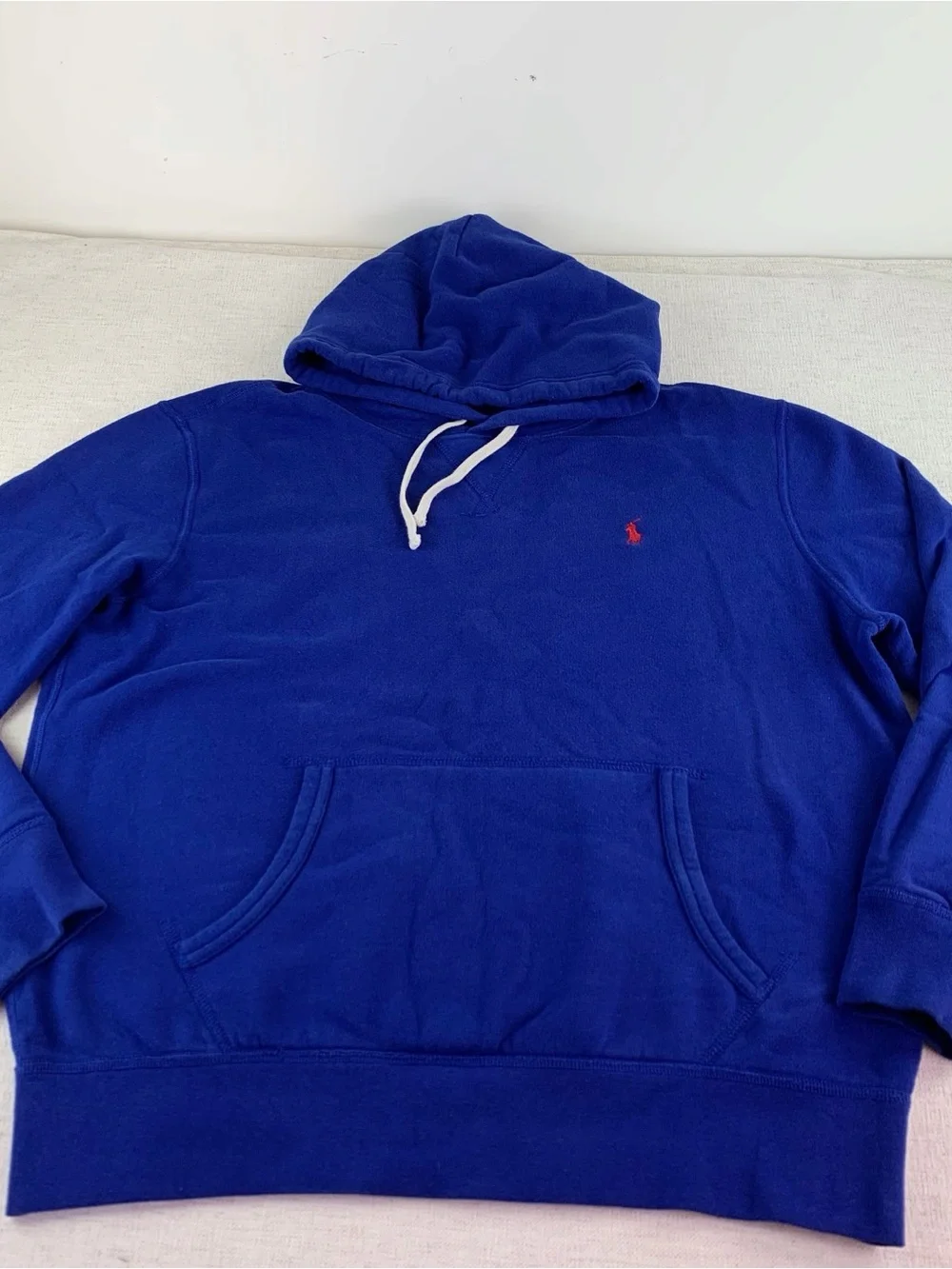 Polo by Ralph Lauren men's long sleeve Hooded Pullover Sweatshirt size L blue